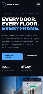 NaMiSmart — Security & Networking — mobile view