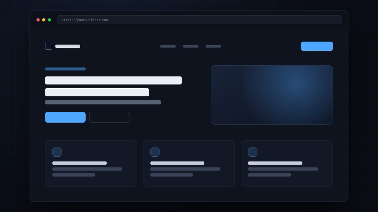 Laptop displaying a modern, professional website layout for a law firm or medical practice